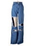 Missguided Color Block Blue Jeans Size 2 - photo 1