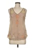 Yoana Baraschi 100% Polyester Tan Sleeveless Blouse Size M - photo 1