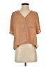 ASOS 100% Polyester Tan Short Sleeve Henley Size 4 - photo 1