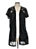 August Silk 100% Polyester Black Kimono Size L - photo 1