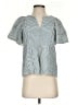 Madewell Stripes Blue Short Sleeve Blouse Size XXS - photo 1