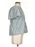 Madewell Stripes Blue Short Sleeve Blouse Size XXS - photo 4