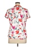 St. John's Bay 100% Polyester Floral Ivory Short Sleeve T-Shirt Size XL - photo 2