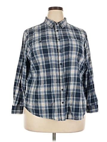 St. John's Bay 3/4 Sleeve Button-Down Shirt (view 1)