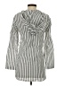 Billabong 100% Cotton Stripes Silver Long Sleeve Blouse Size S - photo 2