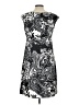 AGB 100% Polyester Paisley Black Casual Dress Size 10 - photo 2