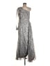 Mac Duggal Metallic Silver Cocktail Dress Size 8 - photo 1