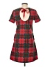 Dudley Stephens 100% Polyester Plaid Red Casual Dress Size S - photo 2