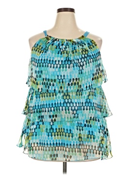 Aqua Blues Sleeveless Blouse