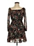 Francesca's 100% Polyester Floral Black Cocktail Dress Size L - photo 1