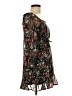 Francesca's 100% Polyester Floral Black Cocktail Dress Size L - photo 4