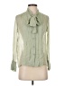 J.Crew 100% Silk Green Long Sleeve Silk Top Size 00 - photo 1