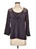 Tibi 100% Silk Gray 3/4 Sleeve Silk Top Size 2 - photo 1