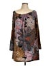 Win Win Paisley Brown Casual Dress Size L - photo 1