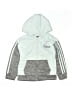 Adidas 100% Polyester Silver Zip Up Hoodie Size 6 - photo 1