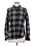 Fox Plaid Gray Long Sleeve Button-Down Shirt Size M - photo 1