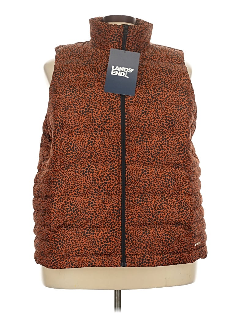 Lands' End Vest In Orange