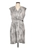 MICHAEL Michael Kors Chevron-herringbone Silver Cocktail Dress Size L (petite) - photo 1