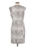 MICHAEL Michael Kors Chevron-herringbone Silver Cocktail Dress Size L (petite) - photo 2