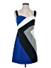 BCBGeneration Color Block Blue Cocktail Dress Size S - photo 1