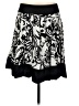 Cache 100% Cotton Paisley Black Casual Skirt Size 6 - photo 1