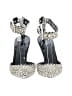 Brian Atwood Animal Print Silver Heels Size 9 - photo 2