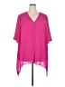 Catherines 100% Polyester Pink Short Sleeve Blouse Size 2X - photo 1