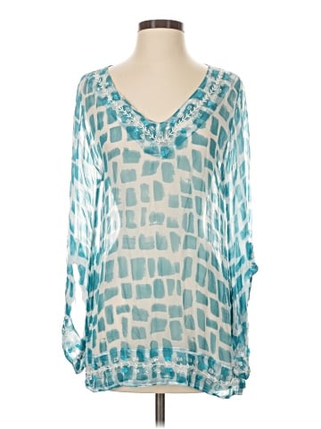 Letarte 3/4 Sleeve Silk Top (view 1)