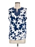 Liz Claiborne 100% Polyester Blue Sleeveless Blouse Size L (petite) - photo 1