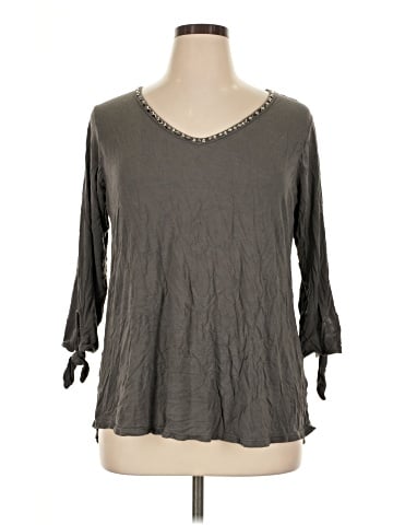 Rose + Olive 3/4 Sleeve Top (view 1)