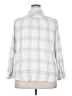 Well Worn 100% Viscose Plaid Silver 3/4 Sleeve Button-Down Shirt Size XXL - photo 2