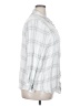 Well Worn 100% Viscose Plaid Silver 3/4 Sleeve Button-Down Shirt Size XXL - photo 4