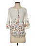 Pale Sky 100% Rayon Ivory 3/4 Sleeve Blouse Size XS - photo 1