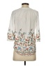 Pale Sky 100% Rayon Ivory 3/4 Sleeve Blouse Size XS - photo 2