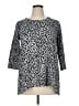 Green Envelope Animal Print Silver 3/4 Sleeve T-Shirt Size 1X - photo 1