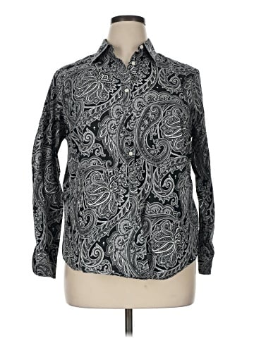 Lauren by Ralph Lauren Long Sleeve Button-Down Shirt (view 1)