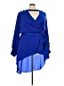 City Chic 100% Polyester Blue 3/4 Sleeve Blouse Size 22 Plus (XL) - photo 1