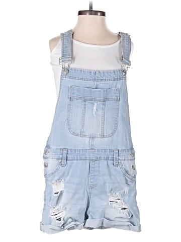 BLUE SPICE Overall Shorts (view 1)