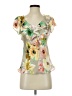Sunny Leigh 100% Polyester Floral Ivory Sleeveless T-Shirt Size XS - photo 1
