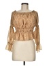 WAYF 100% Polyester Gold 3/4 Sleeve Blouse Size M - photo 1