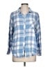 Well Worn Plaid Blue Long Sleeve Button-Down Shirt Size L - photo 1