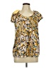 SOCA Yellow Short Sleeve Blouse Size L - photo 1