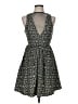 Dex 100% Polyester Argyle Black Cocktail Dress Size M - photo 1