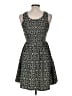 Dex 100% Polyester Argyle Black Cocktail Dress Size M - photo 2