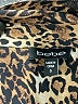Bebe Animal Print Brown Long Sleeve Silk Top Size S - photo 7