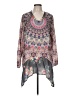 Johnny Was 100% Silk Gray 3/4 Sleeve Silk Top Size M - photo 1