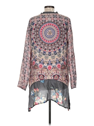 Johnny Was 3/4 Sleeve Silk Top (view 2)