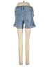 Isabel Maternity Color Block Blue Denim Shorts Size 2 Maternity - photo 2