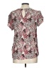 Angashion 100% Viscose Pink Short Sleeve Blouse Size L - photo 2