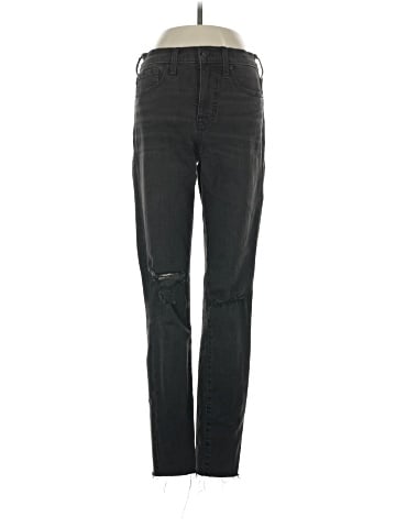 Madewell 9" Mid-Rise Skinny Jeans in Black Sea (view 1)